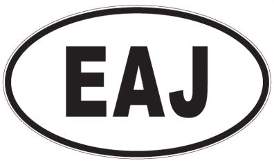 EAJ - 3 Letter Initials Oval Magnet