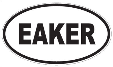 EAKER - Oval Magnet