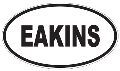 EAKINS - Oval Sticker
