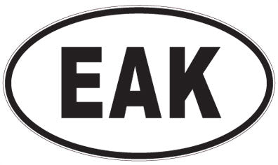 EAK - 3 Letter Initials Oval Magnet