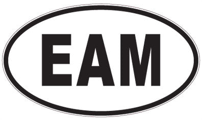 EAM - 3 Letter Initials Oval Magnet