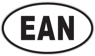 EAN - 3 Letter Initials Oval Magnet