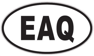 EAQ - 3 Letter Initials Oval Magnet