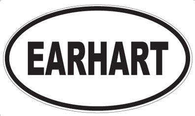 EARHART - Oval Sticker