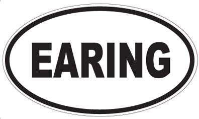 EARING - Oval Sticker
