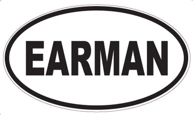 EARMAN - Oval Sticker