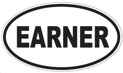 EARNER - Oval Sticker