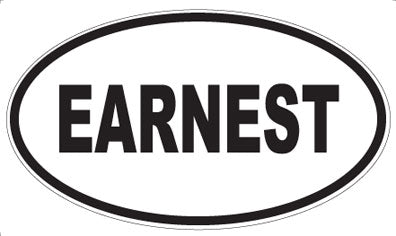 EARNEST - Oval Magnet