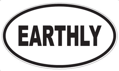 EARTHLY - Oval Sticker
