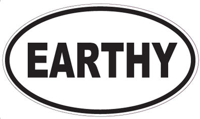 EARTHY - Oval Sticker