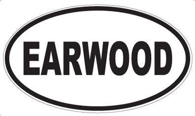 EARWOOD - Oval Sticker