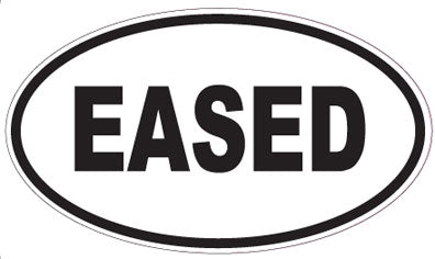 EASED - Oval Sticker