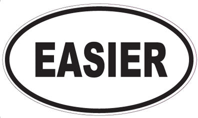 EASIER - Oval Sticker