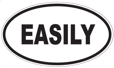 EASILY - Oval Sticker