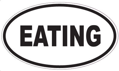 EATING - Oval Sticker