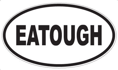 EATOUGH - Oval Sticker