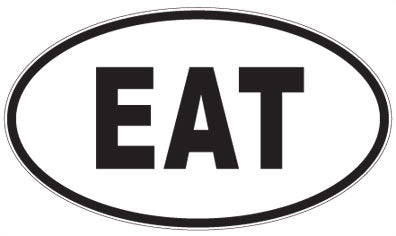 EAT - 3 Letter Initials Oval Magnet