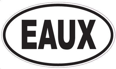 EAUX - Oval Sticker