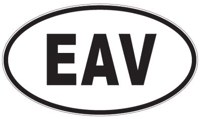 EAV - 3 Letter Initials Oval Magnet
