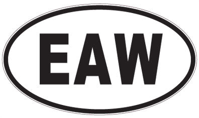 EAW - 3 Letter Initials Oval Magnet
