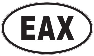 EAX - 3 Letter Initials Oval Magnet