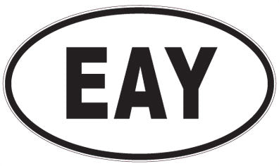 EAY - 3 Letter Initials Oval Magnet