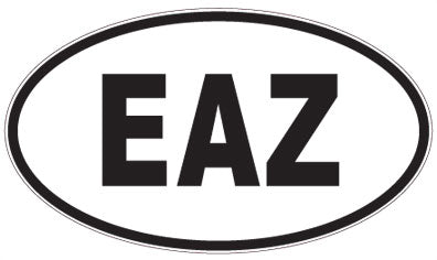 EAZ - 3 Letter Initials Oval Magnet