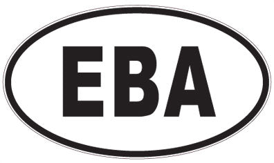 EBA - 3 Letter Initials Oval Sticker