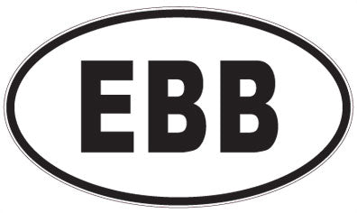 EBB - 3 Letter Initials Oval Magnet