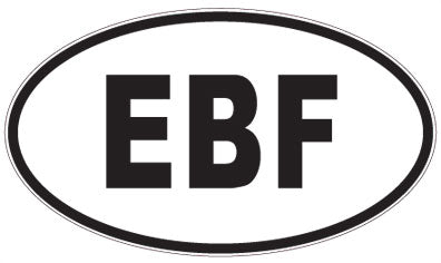 EBF - 3 Letter Initials Oval Magnet