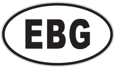 EBG - 3 Letter Initials Oval Magnet