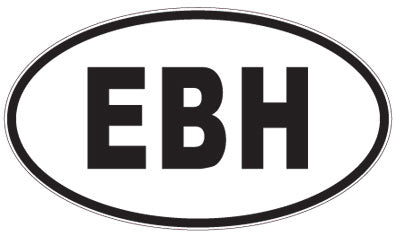 EBH - 3 Letter Initials Oval Sticker