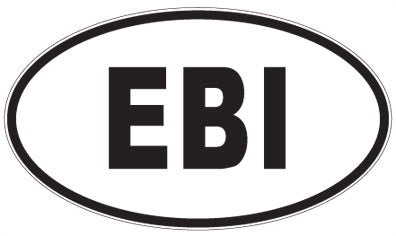 EBI - 3 Letter Initials Oval Sticker
