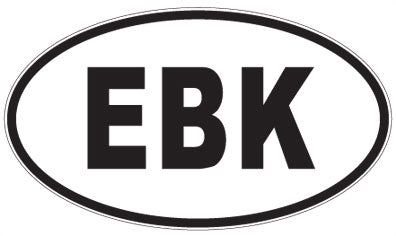 EBK - 3 Letter Initials Oval Magnet