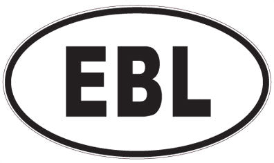 EBL - 3 Letter Initials Oval Magnet