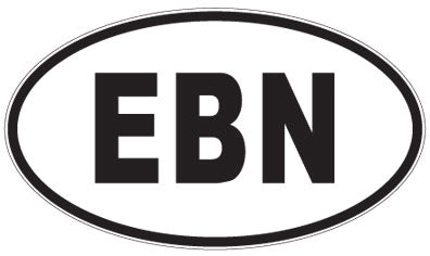 EBN - 3 Letter Initials Oval Magnet