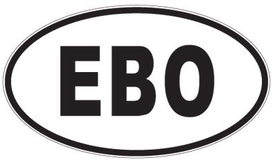 EBO - 3 Letter Initials Oval Magnet