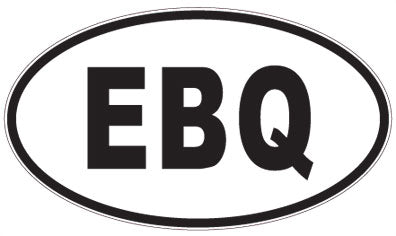 EBQ - 3 Letter Initials Oval Magnet
