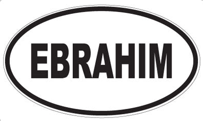 EBRAHIM - Oval Sticker