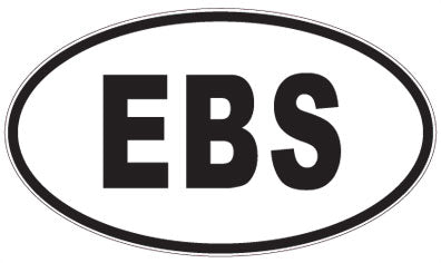 EBS - 3 Letter Initials Oval Magnet