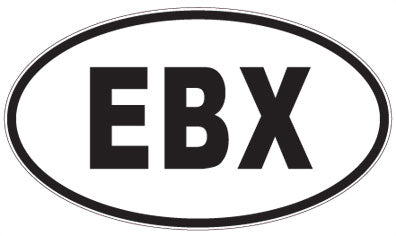 EBX - 3 Letter Initials Oval Magnet