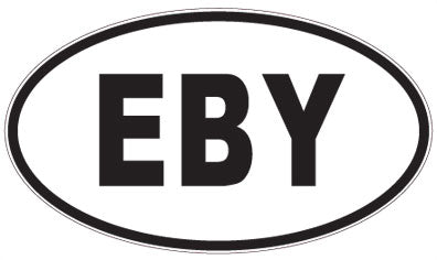 EBY - 3 Letter Initials Oval Magnet