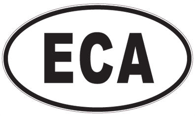 ECA - 3 Letter Initials Oval Magnet