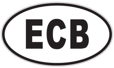 ECB - 3 Letter Initials Oval Magnet