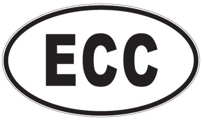 ECC - 3 Letter Initials Oval Magnet