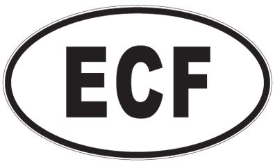 ECF - 3 Letter Initials Oval Magnet