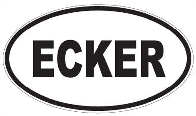 ECKER - Oval Sticker