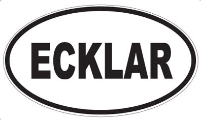 ECKLAR - Oval Sticker