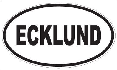 ECKLUND - Oval Magnet
