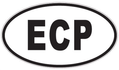 ECP - 3 Letter Initials Oval Magnet